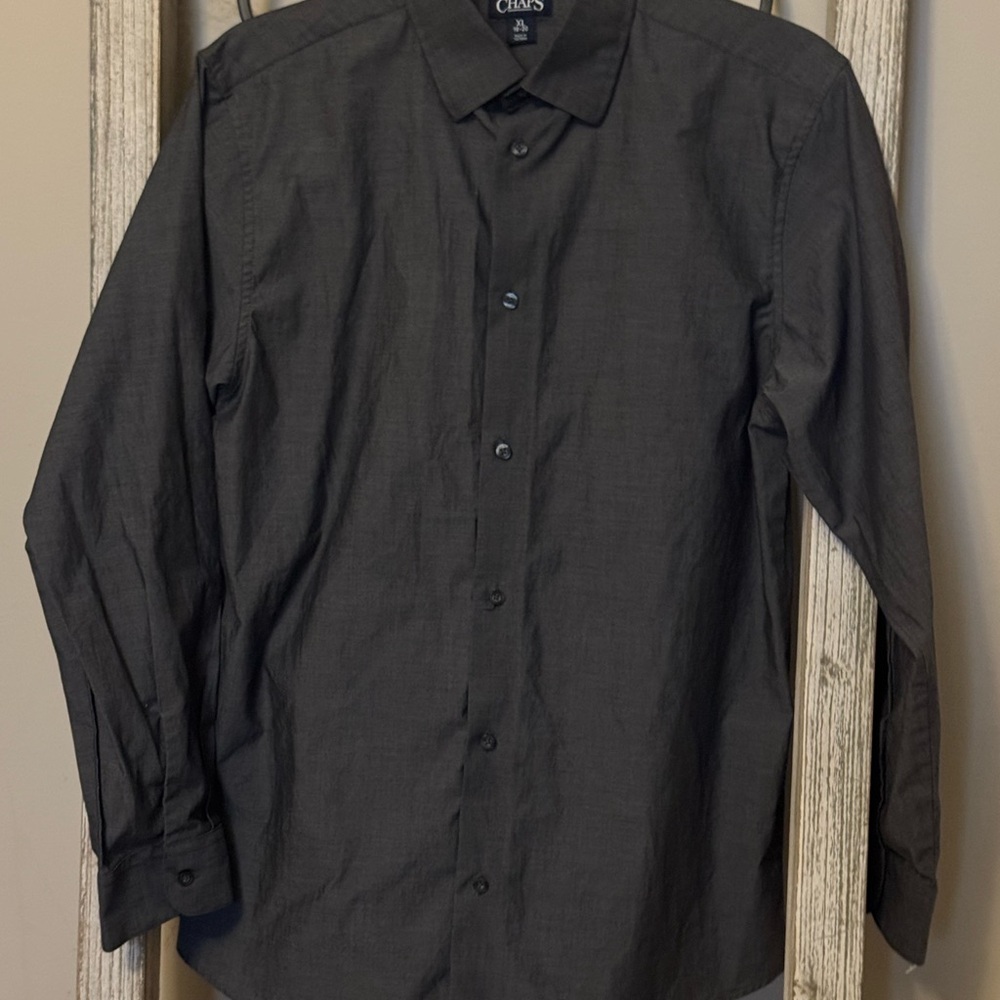 Chaps Boys Charcoal Shirt Size 18‎
